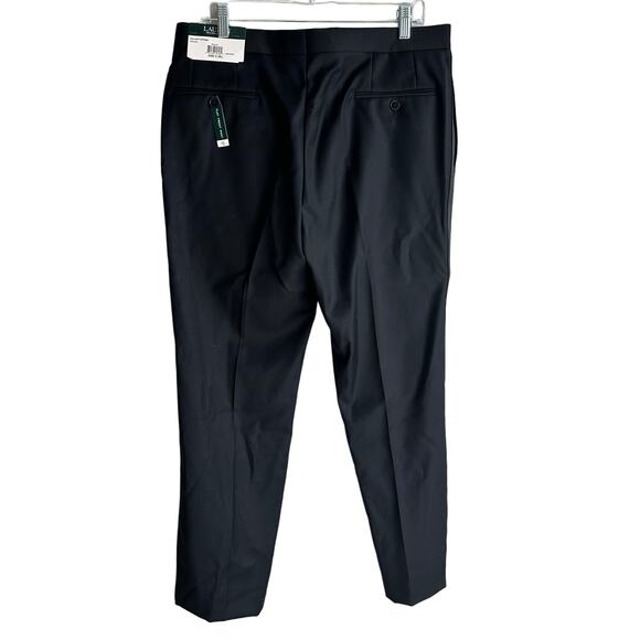 Lauren Ralph Lauren Eagan Wool Suit Flat Front Trouser Black 34x30 - Picture 4 of 8